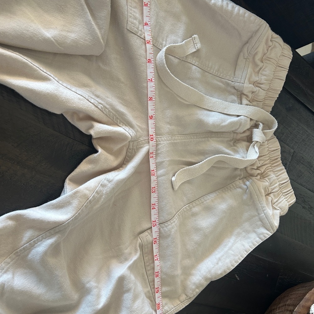 Dress Forum Cream Linen Cotton Joggers - Picture 7 of 9